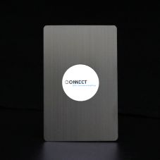 Premium Brushed Silver NFC Card Digital Business Card
