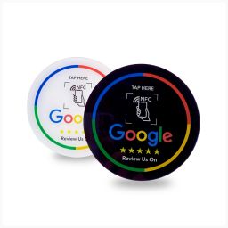 China Factory Custom Print Acrylic Instant NFC Google Review Tap Card for Business