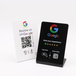 Custom Print NFC Google Review QR Code Stand for Business