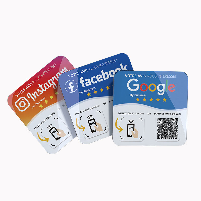 Tap to Follow NFC Social Media Sign for Digital Business Card