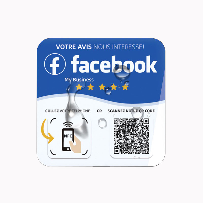Tap to Follow NFC Social Media Sign for Digital Business Card