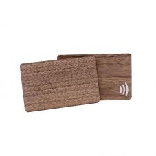 Recycled Walnut Social Media Digital Smart Business Card NFC