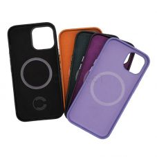 High Quality Genuine Leather Magnetic NFC Powered Smart Phone Case for iPhone 13