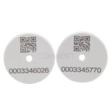 Security Patrol Tag with EM ID Number QR Code RFID Tag Coin 125KHz