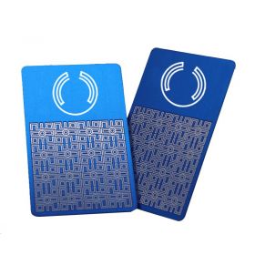 Newly Custom Print CR80 Digital Business Blue NFC Card for Social Media