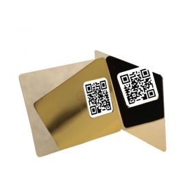 Mirror Sparking NFC Digital Business Card No App 24K Gold Plated Metal NFC Card