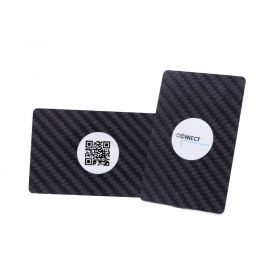 Custom 3K Carbon Fiber Digital Business Card with QR Code for iPhone