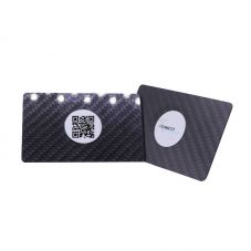 Custom 3K Carbon Fiber Digital Business Card with QR Code for iPhone