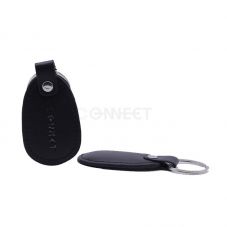 Engrave Logo Leather Electronic Business Card NFC Social Media Keychain for WhatsApp