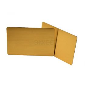 Unique Metal Hybrid Brushed Gold Metal Business Card