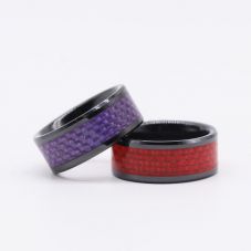 Digital Wearable Carbon ISO14443A NTAG® 215 NFC Ring Business Card