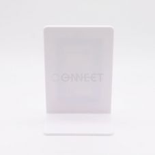 China Factory Custom Print White Acrylic Digital NFC Google Review Stand